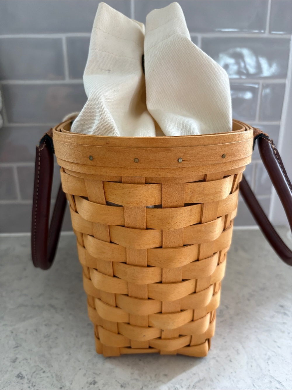 2001 Longaberger Medium Good Ol’Summertime Boardwalk Basket - Picture 3 of 16